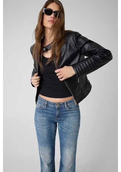 Guess Marlene Kadın Suni Deri Ceket W6yl25w2914 Siyah