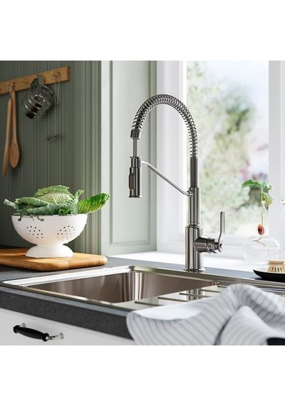 Ikea Taksjön Eviye Bataryası, Metal Rengi, Spreyli Ve Spiralli