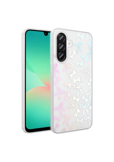 Samsung Uyumlu Galaxy A26 Kılıf Şeffaf Figürlü Zore Folk Sert Kapak Fiyonk