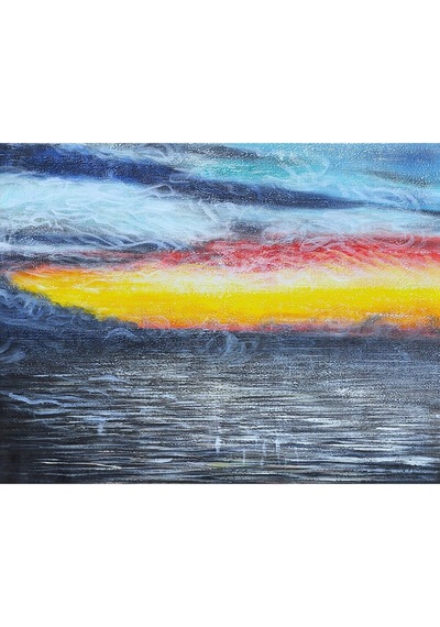 Manzara Soyut El Yapımı Yağlı Boya Tablo 105x85cm