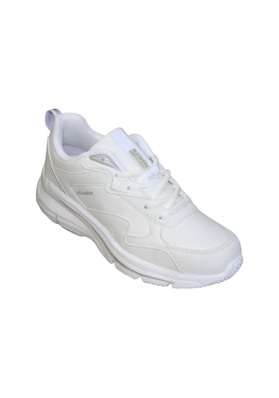 Kinetix Kadın Beyaz Kalın Tabanlı Sneaker Spor Yürüyüş Ayakkabısı Topuk Boyu 5cm 001