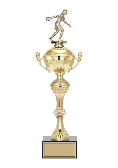 Odak Kupa - Figürlü Kupalar - Bowling Kadın Figürlü Kupalar Fg-062 C - 44 Cm Altın - Beyaz