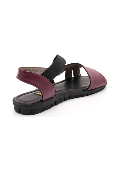 41-42-43-44 Numara 180052 Bordo Siyah Büyük Numara Sandalet Bordo