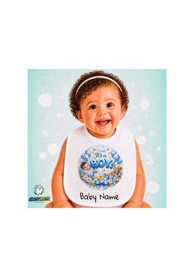 Kişiye Özel Oğlan Çocuğu Keten Bebek Mama Önlüğü Yumuşak - Emici - Yıkanabilir - Özel Tasarım P098 Çok Renkli