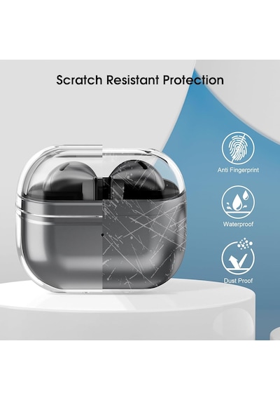 Samsung Galaxy Buds3 / Galaxy Buds3 Pro Ve Galaxy Buds3 Fe Uyumlu Şeffaf Premium Kulaklık Kılıfı, Silikon Kulaklık İpi Ve 3'ü 1 Arada Bluetooth Kulaklık Temizleme Kalemi Seti Şeffaf