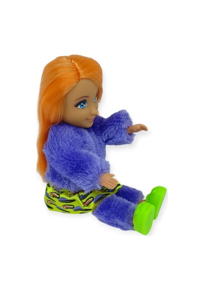 Moda İkonu Bebek Figür 13 Cm - Turuncu Saçlı Neon Şıklık