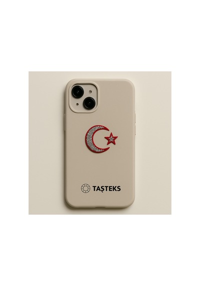 Taşlı Ütülenebilen Veya Sticker Olarak Kullanılabilen Ay Ve Yıldız Türk Bayrağı Modeli