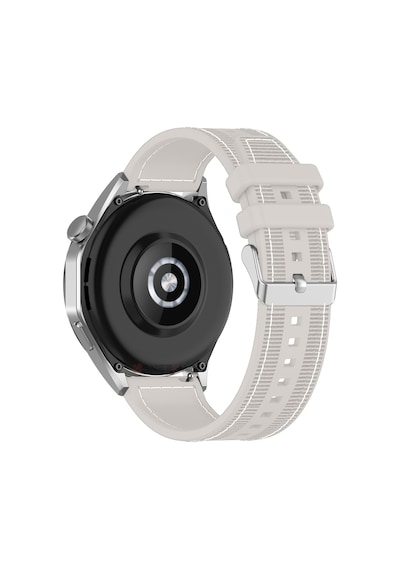 Sneezy Huawei Watch Gt5 46mm İle Uyumlu 22mm Dikiş Desenli Dokuma Silikon Kordon