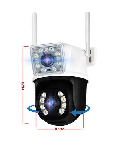 O-kam 3011 Dual Lens Wifi Akıllı Kamera , Yapay Zeka, Gece Görüş,