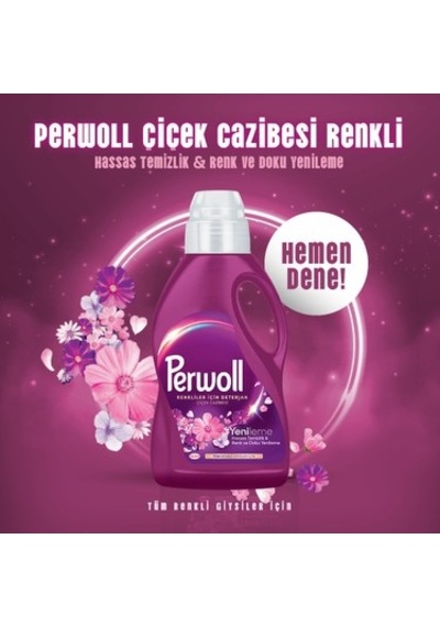 Çiçek Cazibesi Sıvı Çamaşır Deterjanı 2.75l Renkli Giysiler İçin 1