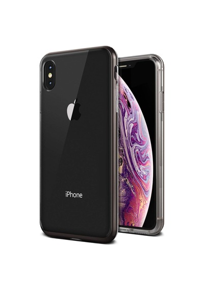Vrs94130 İphone Xs Max Crystal Bumper Kılıf, Metal Black 50 x 22