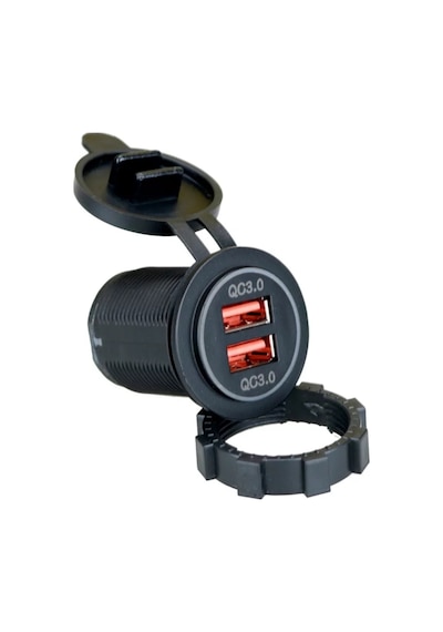 Araç-Tekne-Motorsiklet-Kamyon 12-24 W Hızlı Şarj Yeşil Işık
