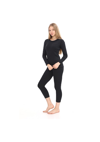 Sauna Suit Unisex Kışlık Termal Içlik, Sıcak Tutan Pamuklu Yakmayan, Termal Takım, Termal Antrasit Fanila Iclik Antrasit