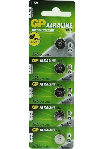 GP A76 LR44 Kartela 5'li Pil
