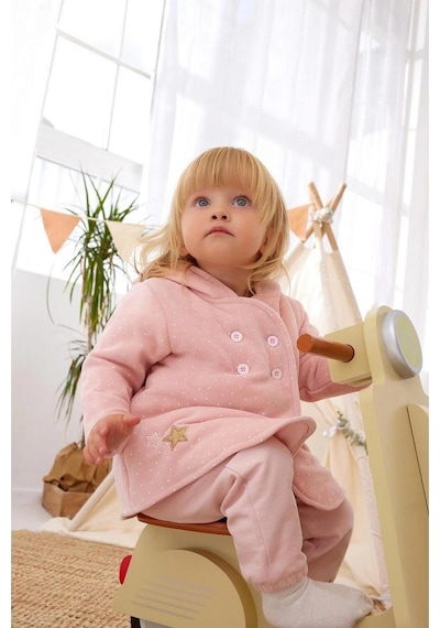 Minycenter Kız Bebek Ceket Mnt23k526 Pembe