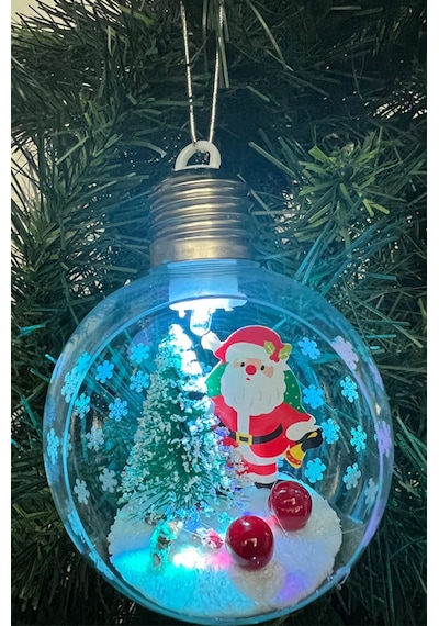 Waldern Yılbaşı Ağaç Santa Claus Işıklı Ampul Süs