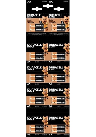 Duracell Simply LR6/MN1500 AA Kalem Pil 2 x 10'lu