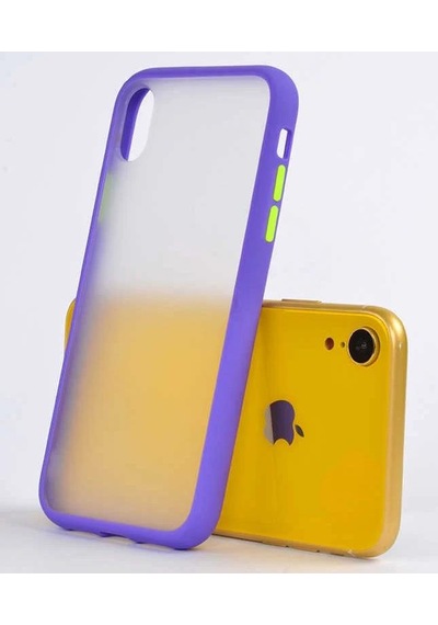 Apple Uyumlu iPhone Xr 6.1 Mat El İz Tutmaz Anti Shock Kaliteli Kılıf Siyah