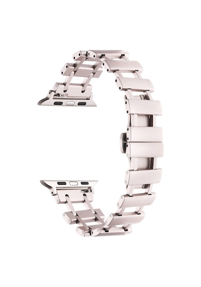Apple Uyumlu  Watch 7 8 9 10 Serisi 45mm Kordon Merdiven Dizayn Metal Kordon 96