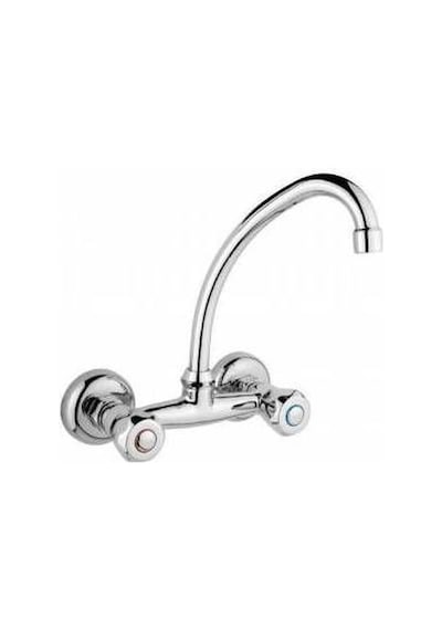 Klasik Mutfak Bataryası Kuğu Borulu Pirinç Malzeme Çift Su Girişli Gri