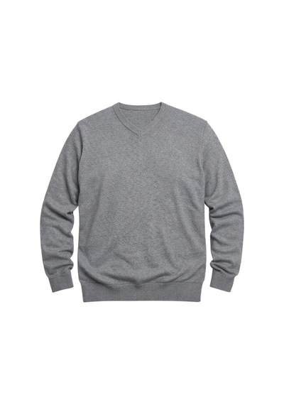 Battalmoda Erkek Büyük Beden Füme V Yaka Triko Kazak 3xl-4xl-5xl-6xl