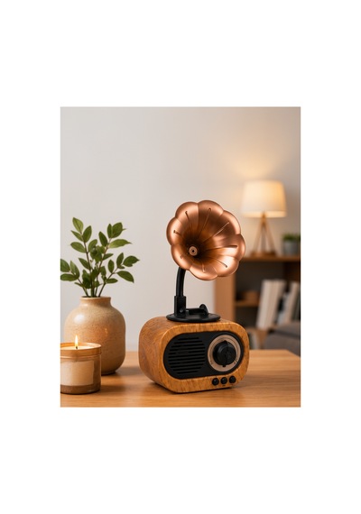 Retro Tasarımlı Mini Bluetooth Hoparlör Ve Fm Radyo Çoklu Medya Yeni Nesil Belirtilmemiş