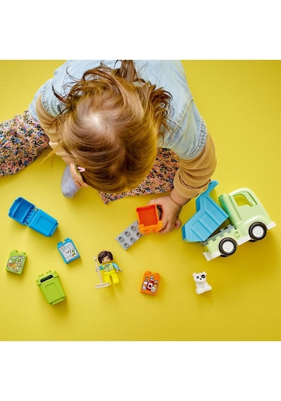 LEGO® DUPLO® Kasabası Geri Dönüşüm Kamyonu 10987 2+ Eğitici Oyuncak Yapım Seti - 15 Parça