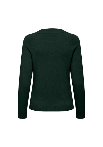 Only Onlrica Regular Fit Bisiklet Yaka Kazak Kadın Kazak 15204279 Koyu Yeşil
