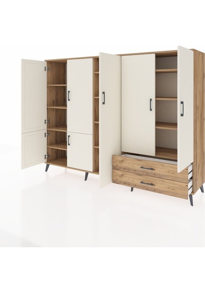 Hyperion Dolap 12 Raflı 2 Çekmeceli 7 Kapaklı 220x44x163 Çam-ayta Çam-aytaşı/çam Hyperion Dolap 12 Raflı 2 Çekmeceli 7 Kapaklı 220x44x163 Çam-ayta Çam-aytaşı/çam