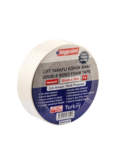 Bigpoint Çift Taraflı Köpük Bant 38mmx5m 4'lü Paket