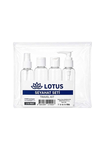 Ayrex Lotus Şeffaf Seyahat Seti, 4 Parça