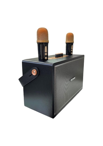 Rose Hp-615 Çift Mikrofonlu Karaoke Taşınabilir Şarjlı Bluetooth Hoparlör