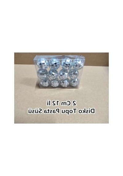 2 Cm Disko Topu Pasta Süsü - 12'li Çok Renkli