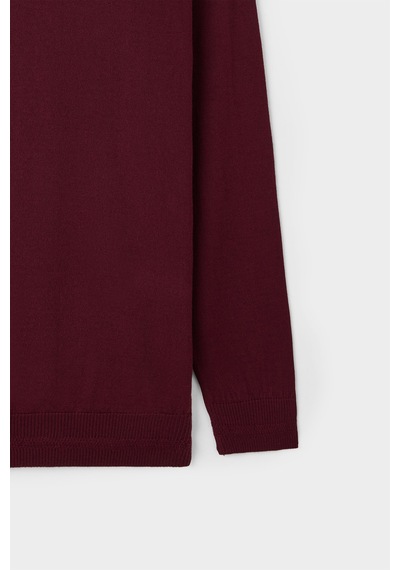 D's Damat Ds Damat Regular Fit Bordo Düz Örgü Kazak 5hf062442004m B01