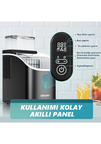 Euhomy Kristal Küp Taşınabilir Buz Makinesi