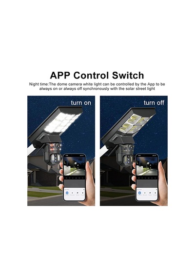 Avenir Av-sl400w 4mp 3.6mm Çift Kameralı Wifi Solar Panelli Sokak Lambası
