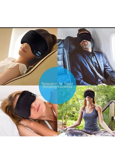 Arpag Import Bluetooth Kulaklıklı Uyku Bandı, Siyah, Yumuşak Polar Ve Spandex, Kablosuz Müzik Dinleme, Yoga Ve Seya Genel