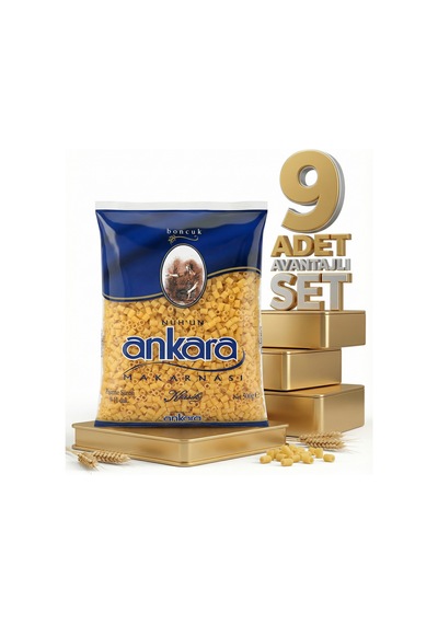 Ankara Boncuk Makarna 9x500 Gr