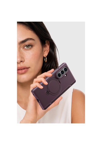 Torras Samsung Galaxy Uyumlu Z Fold 8 Ultra Ostand Q3 Spin 2 Adet Ekran Koruyuculu Magsafe Kılıf Mor