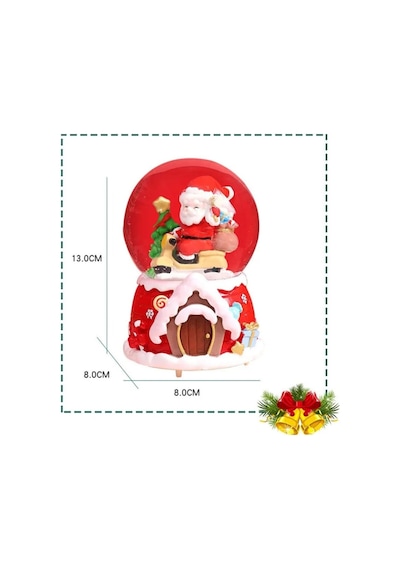 Noel Baba Kardan Adam Tasarımlı 13 Cm Büyük Boy Işıklı Müzikli Ka