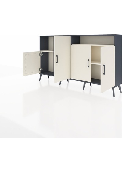 Arges Konsol 5 Raflı 4 Kapaklı 176x30x99 Antrasit-aytaşı Aytası - Antrasıt Arges Konsol 5 Raflı 4 Kapaklı 176x30x99 Antrasit-aytaşı Aytası - Antrasıt