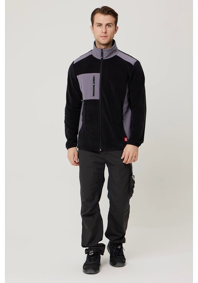 Rosa Fleece Coat Erkek Polar Mont - İş Güvenliği Ve Outdoor Kullanım İçin Sıcak Ve Dayanıklı Polar M Siyah