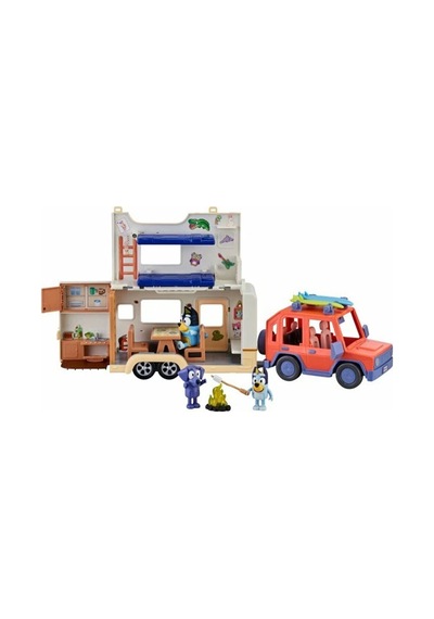 Bluey/13096 Bluey Karavan Maceraları Ve 3 Figürlü Büyük Oyun Seti