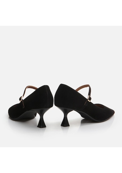 Hotiç Mary Jane Hakiki Deri Siyah Kadın Stiletto 01ayh293450a100 Siyah-black Siyah