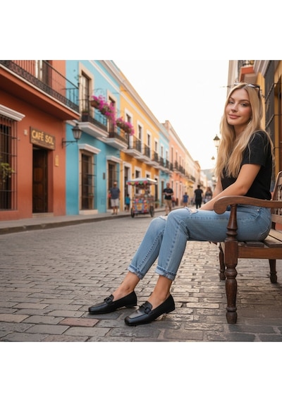 Aska Shoes Günlük Tokalı Babet 2025aska006 Siyah