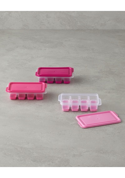 Posuda Plastik Buz Kalıbı Pembe Pembe