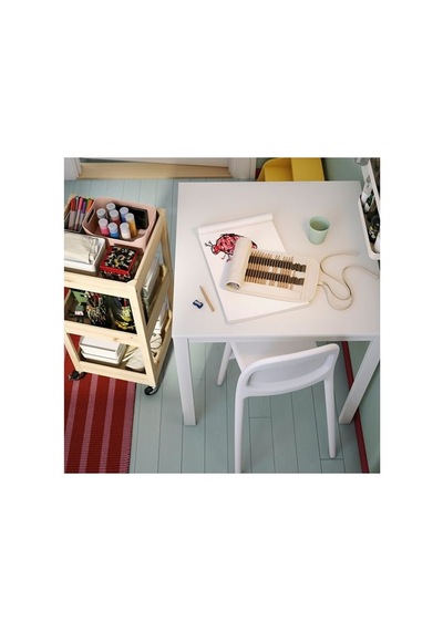 Ikea Loshult Servis Arabası, Çam, 38x38x82 Cm Çok Renkli