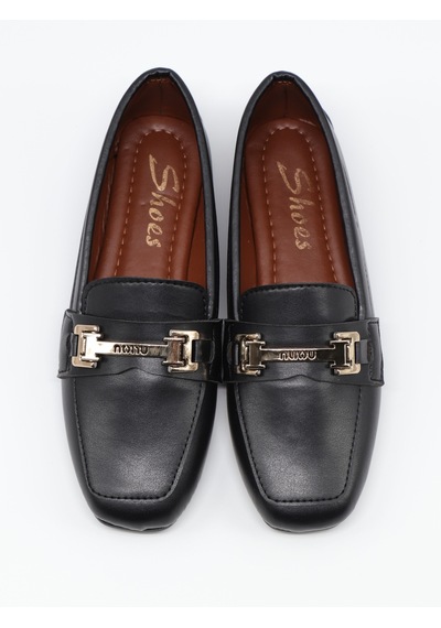 Nesilshoes Nesil Shoes Ypr C07 Siyah Tokalı Kadın Babet