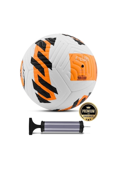 Turuncu Yeni Desenli Futbol Topu 4 Astarlı No:5 480 Gr + Pompa Hediyeli X507 Turuncu