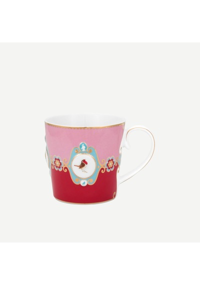 Kırmızı Pembe Porselen Kupa 250 Ml